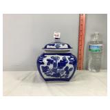 Blue & White Covered Jar