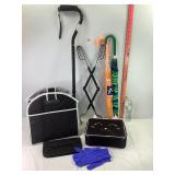 Cane, Tongs, Umbrellas, Trunk Organizer & Misc