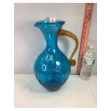 Blenko Blue Glass Pitcher
