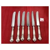 6 Sterling Handled Knives