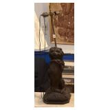 Wooden Lion Lamp