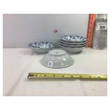 6 Japanese Aritaware Bowls