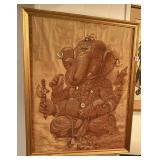 Framed Hindu Elephant Artwork