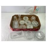 Glass Bowls, Ashtrays, Butter Dishes & Misc