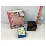 Faux Cardboard Books & Asian Trinket Box
