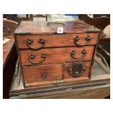 Small Japanese Ornate Portable Storage Chest