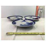 9.5" Japanese Blue & White Plates