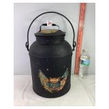 Painted Metal 12qt Milk Can