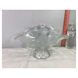 Footed Glass Fruit Bowl