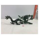 Faux Marble Asian Dragon Carving