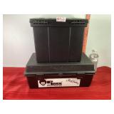 Plastic Boxes w/Painting Supplies