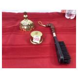 Brass Bell, Clothes Brush & Stamp Holder