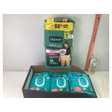 Washcloths & Depend Underwear Sz Medium