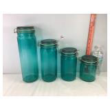 Aqua Glass Canisters