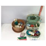 Basket & Tote of Sewing Items