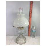 Converted Oil to Electric Lamp w/Milk Glass Shade