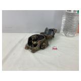 Brass Elephant Trinket 3pc Desk Set