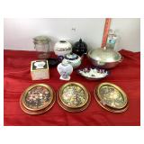 Asst Vases, Teapot, Pictures & Misc