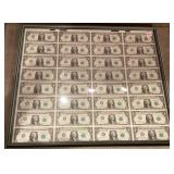 Uncut Sheet of 32 1981 $1 Bills