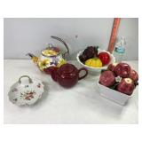 Glass Fruit, Teapots & Misc
