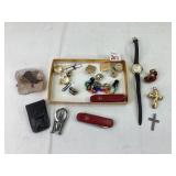 Swiss Knives, Earrings, Scissors & Misc
