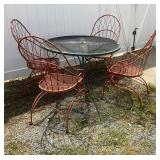 Metal Chairs & Table