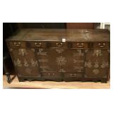 Oriental Style Wooden Chest of Drawers