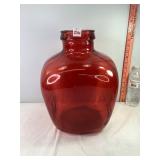 Vibesal Red Glass Vase Approx 14" T x 10" W