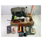 Tackle Box & Contents, Incense Sticks & Misc
