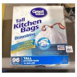 Great Value Tall Kitchen Bags, NIB