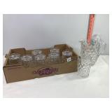 Fostoria Pitcher & 8 Tumblers