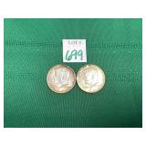 2 - 1964 Kennedy Half Dollars