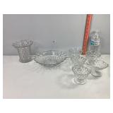 Fostoria Vase, Dessert Cups & Bowl