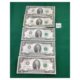 3 - 1976 & 1 - 1995 $2 Bills