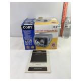 Coby 5" Black & White TV w/AM/FM Radio, NIB