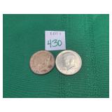 2 - 1964 Kennedy Half Dollars