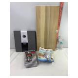 Board, Storage Bin, Insect Light & Doorknobs