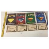 4 Superman Comics w/Certificates of Authenticity