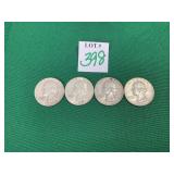 1959, 1960, 1961 & 1964 Washington Quarters