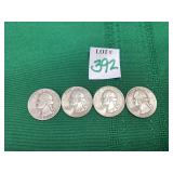 1953, 1956 & 2 - 1958 Washington Quarters