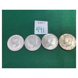 2 - 1965, 1 - 1968 & 1 - 1969 Kennedy Half Dollars
