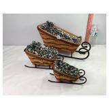 Longaberger Christmas Sleigh Baskets