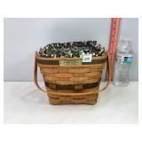Longaberger Cranberry Basket w/Liner & Protector