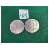 2 - 1971 Eisenhower Dollars