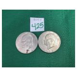 2 - 1972 Eisenhower Dollars