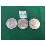 3 - 1971 Eisenhower Dollars
