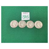 2 - 1943 & 2 - 1944 Washington Quarters