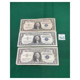 3 - 1957 $1 Silver Certificates