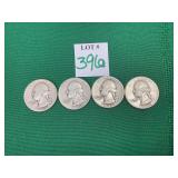2 - 1944, 1 - 1945 & 1 - 1946 Washington Quarters