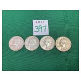 1 - 1963 & 3 - 1964 Washington Quarters